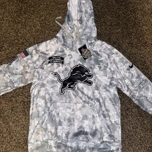 Nike Salute To Service Detroit Lions Hoodie BRAND NEW